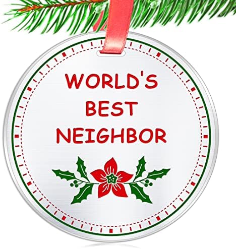 Божиќниот украс на елегантен готвач во светот на светот- благодарност за соседот Ви благодариме Идеја за подароци- 3 инчи рамен