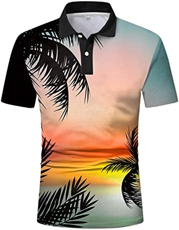 XXBR MENS POLO GOLF кошули, модни тениски тениски тениски врвови со кратки ракави летни тенок фит случајна атлетска спортска