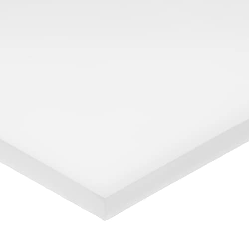 Делрин ацетал хомополимер пластична лента, бела, 1 во дебела x 2 во широк x 12 во долг