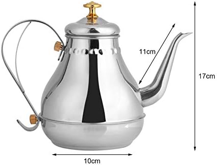 1,2L капацитет од не'рѓосувачки челик Европски стил за чај за чај од чај, истурете го кафето за капење за дома, хотели, ресторани