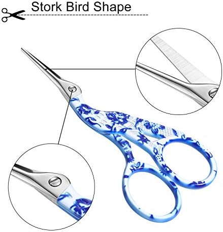 5 парчиња ножици за везови на птичји ножици од 3,7 инчи не'рѓосувачки челик врв класичен штрк ножици за шиење на ножици за облекување