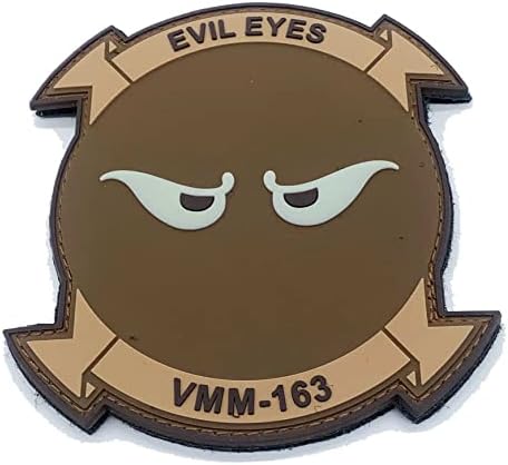 Ескадрила Носталгија ДОО VMM -163 Зловни очи пустински ПВЦ лепенка - со кука и јамка