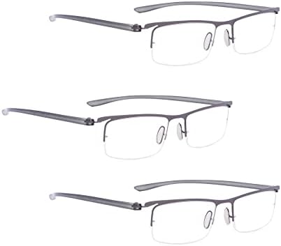 3 Пакувања Полу-раб Очила За Читање + 3 Пакувања Полу - раб Метал Очила За Читање