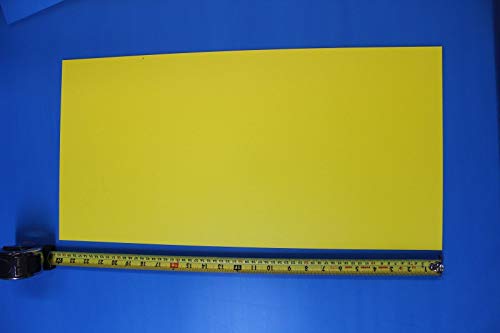Пластичен лист со жолт полистирен .015 x 21-1/2 x 51-1/2 Светло за ширење RP087