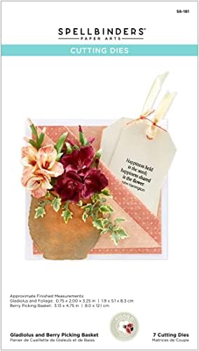Maplbinders Gladiolus и Berry Picking Basket од Garden Club од Сузан Тиерни-Кокберн тенок метал оформен