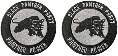 2 парчиња црн пантер везено лепенка железо на лого -елек капаче капаче ранец лепенка железо на/шијте на лепенка