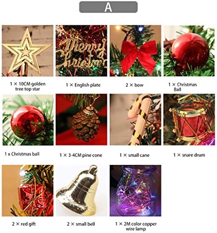 Врвно домашно дрво од 30 см предводена декорација мини Божиќна подарок за забава, декорација на украси и виси 76ers украси за